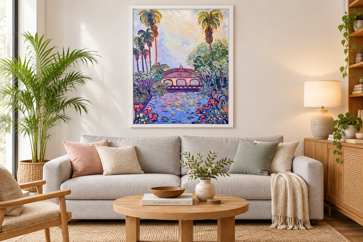 Artwork in Modern Living Room